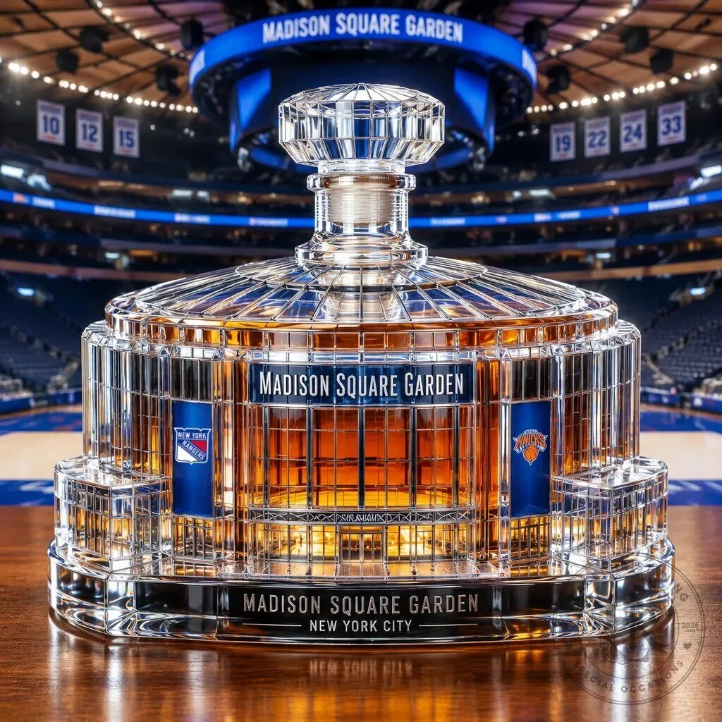 Madison Square Garden New York City Iconic Arena Whiskey Decanter