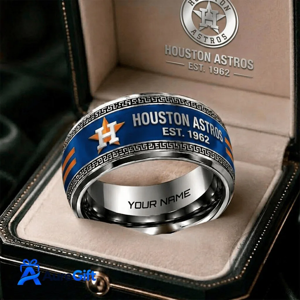 Houston Astros MLB Personalized Baseball Team Ring