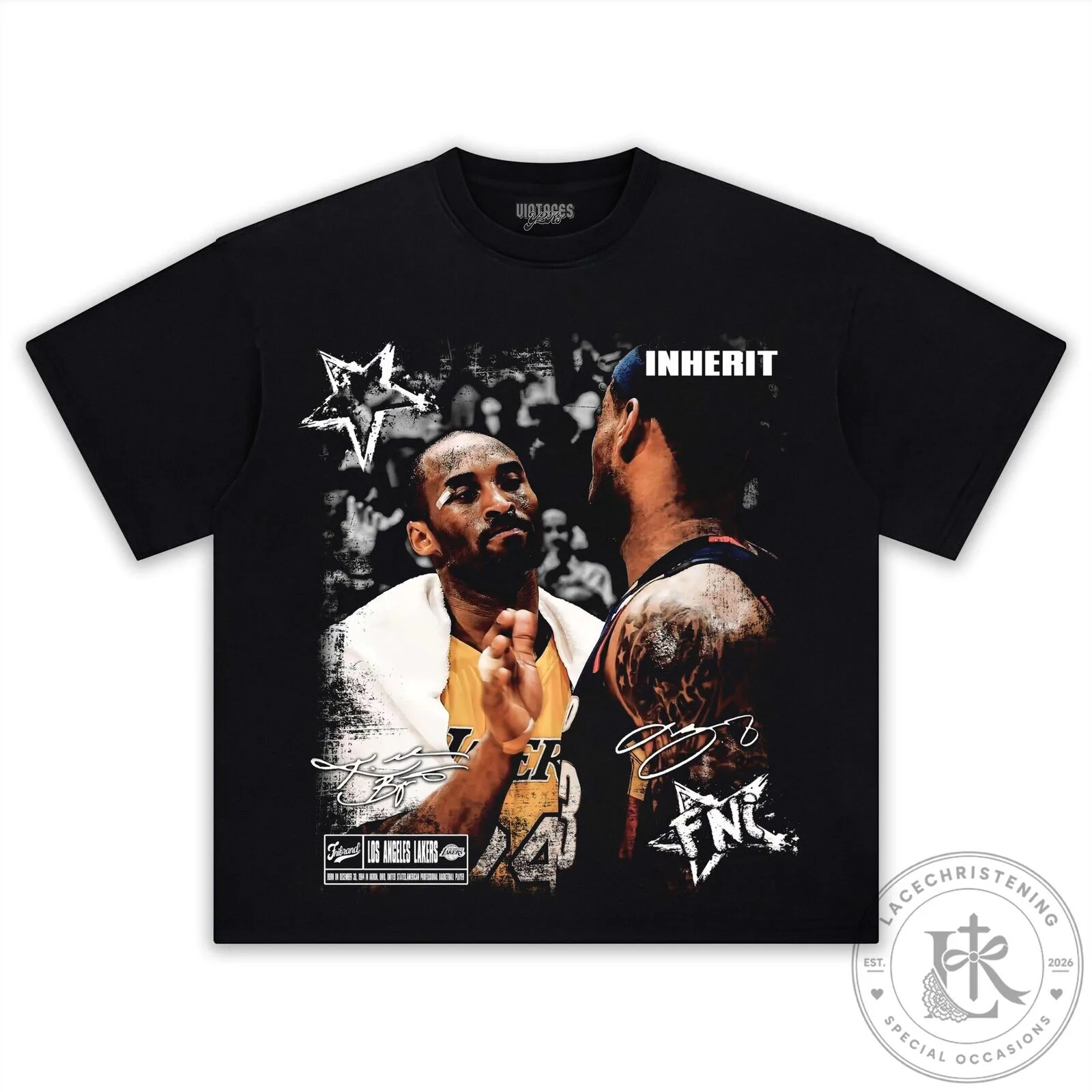 Kobe Bryant and LeBron James Los Angeles Lakers Inherit Graphic T-Shirt 3 Kobe Bryant and LeBron James Los Angeles Lakers Inherit Graphic T-Shirt