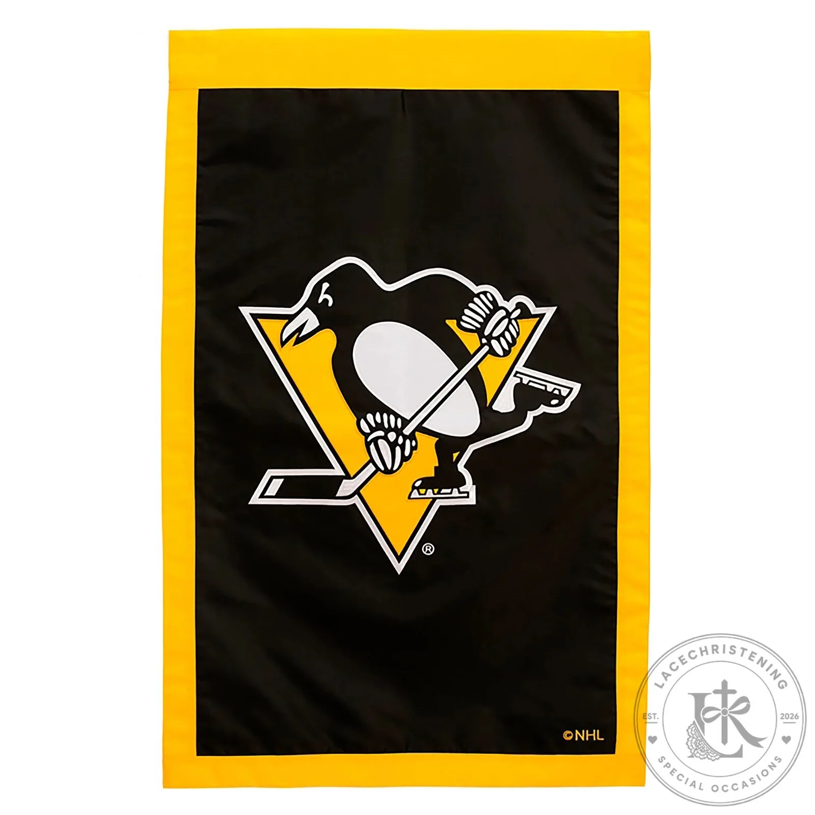 Pittsburgh Penguins National Hockey League Team Logo Decorative Flag 1 Pittsburgh Penguins National Hockey League Team Logo Decorative Flag