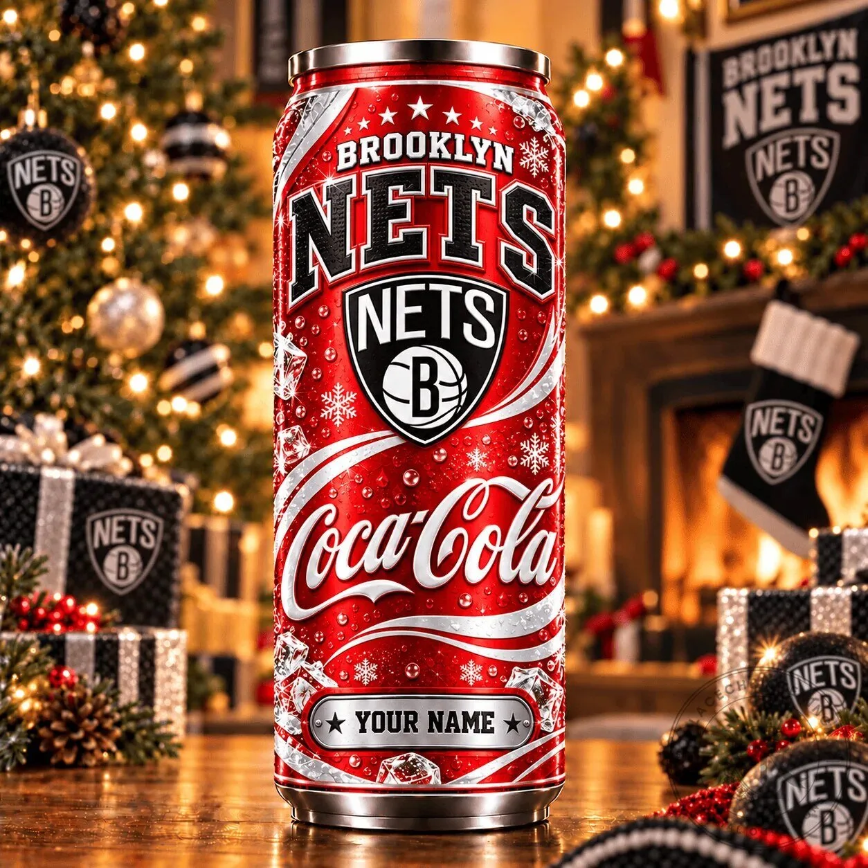 Brooklyn Nets Coca-Cola Personalized Name Can Tumbler