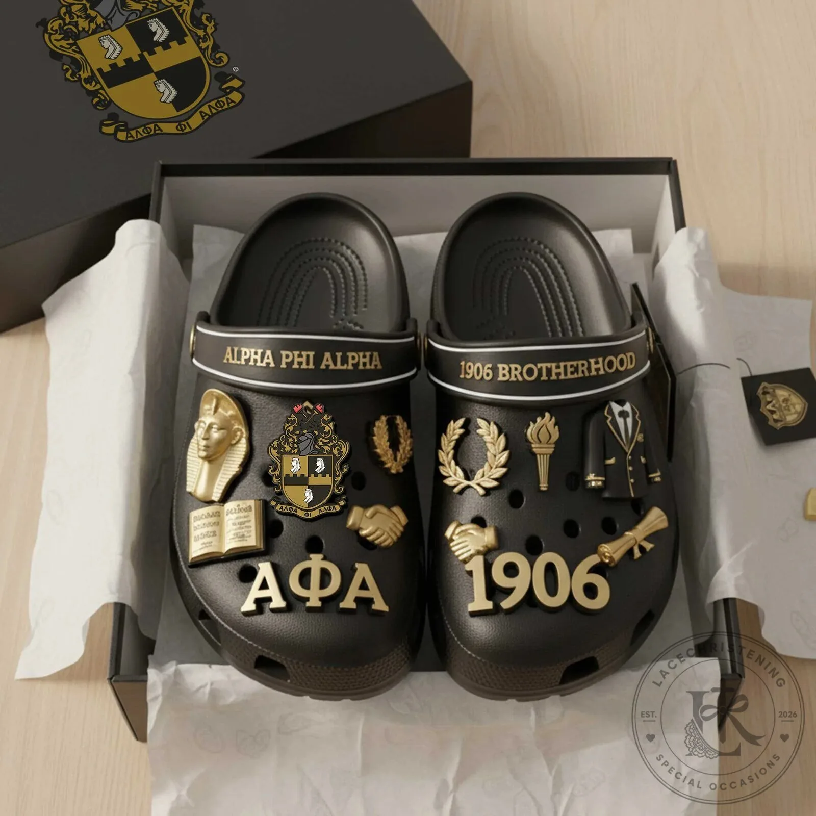 Alpha Phi Alpha Fraternity Incorporated 1906 Brotherhood Black Clogs 1 Alpha Phi Alpha Fraternity Incorporated 1906 Brotherhood Black Clogs