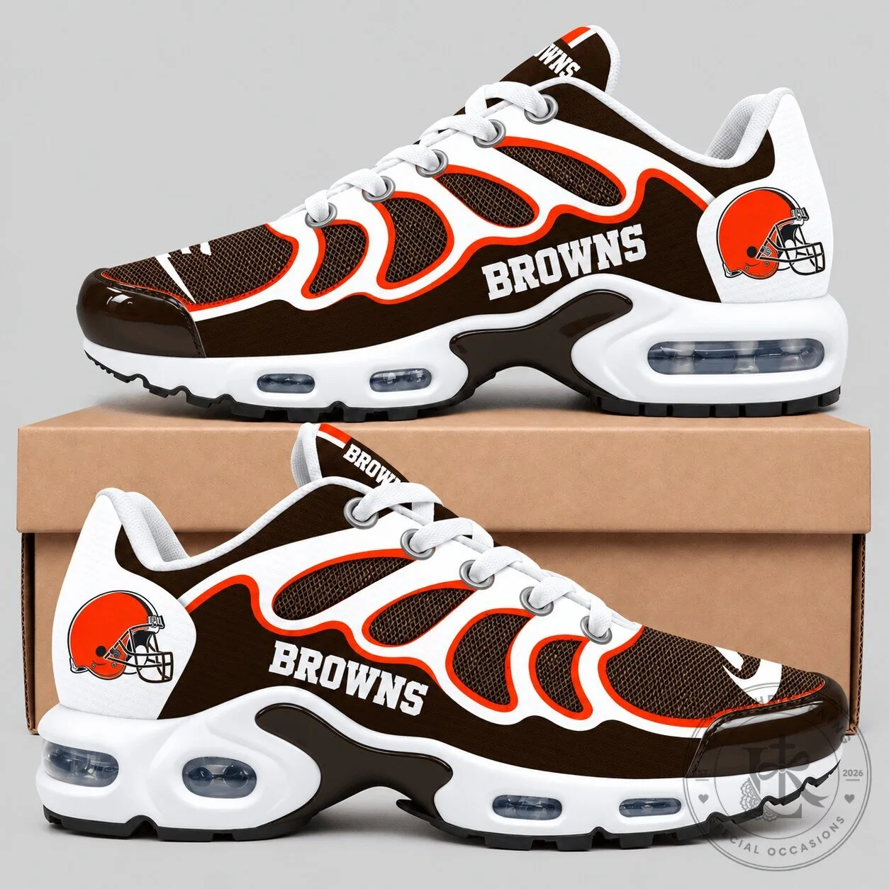 Cleveland Browns NFL Football Team Air Cushion Sports Shoes