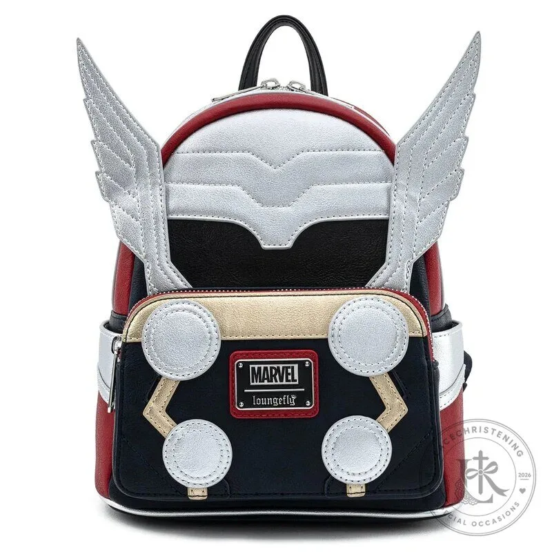 Marvel Thor Classic Cosplay Mini Backpack with Mjolnir and Loki Zipper Pulls 15 Marvel Thor Classic Cosplay Mini Backpack with Mjolnir and Loki Zipper Pulls
