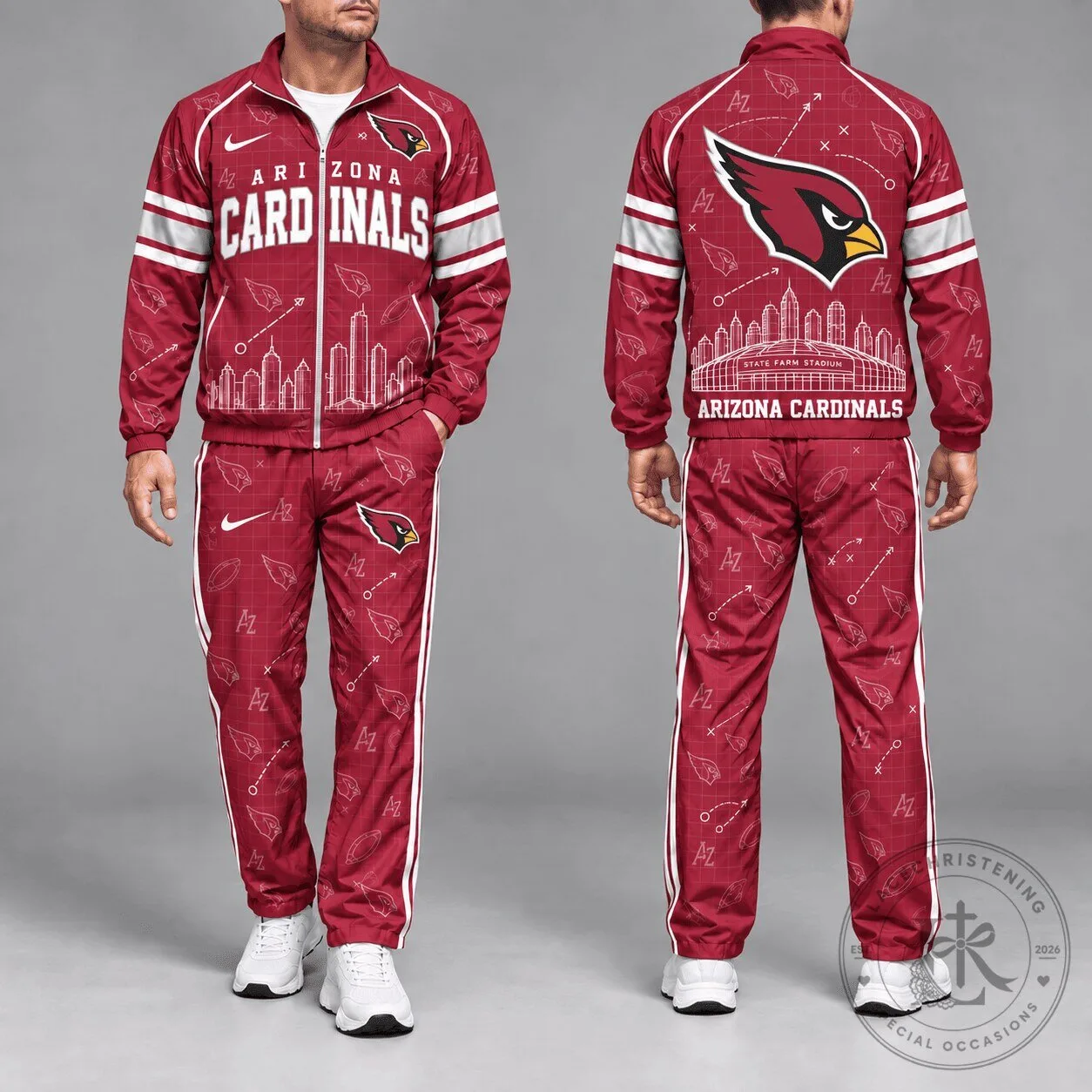 Arizona Cardinals Football Team Windbreaker Tracksuit Jacket