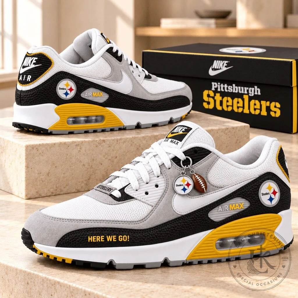Pittsburgh Steelers Nike Air Max Low-Top Sneakers for Men and Women 2 Pittsburgh Steelers Nike Air Max Low-Top Sneakers for Men and Women