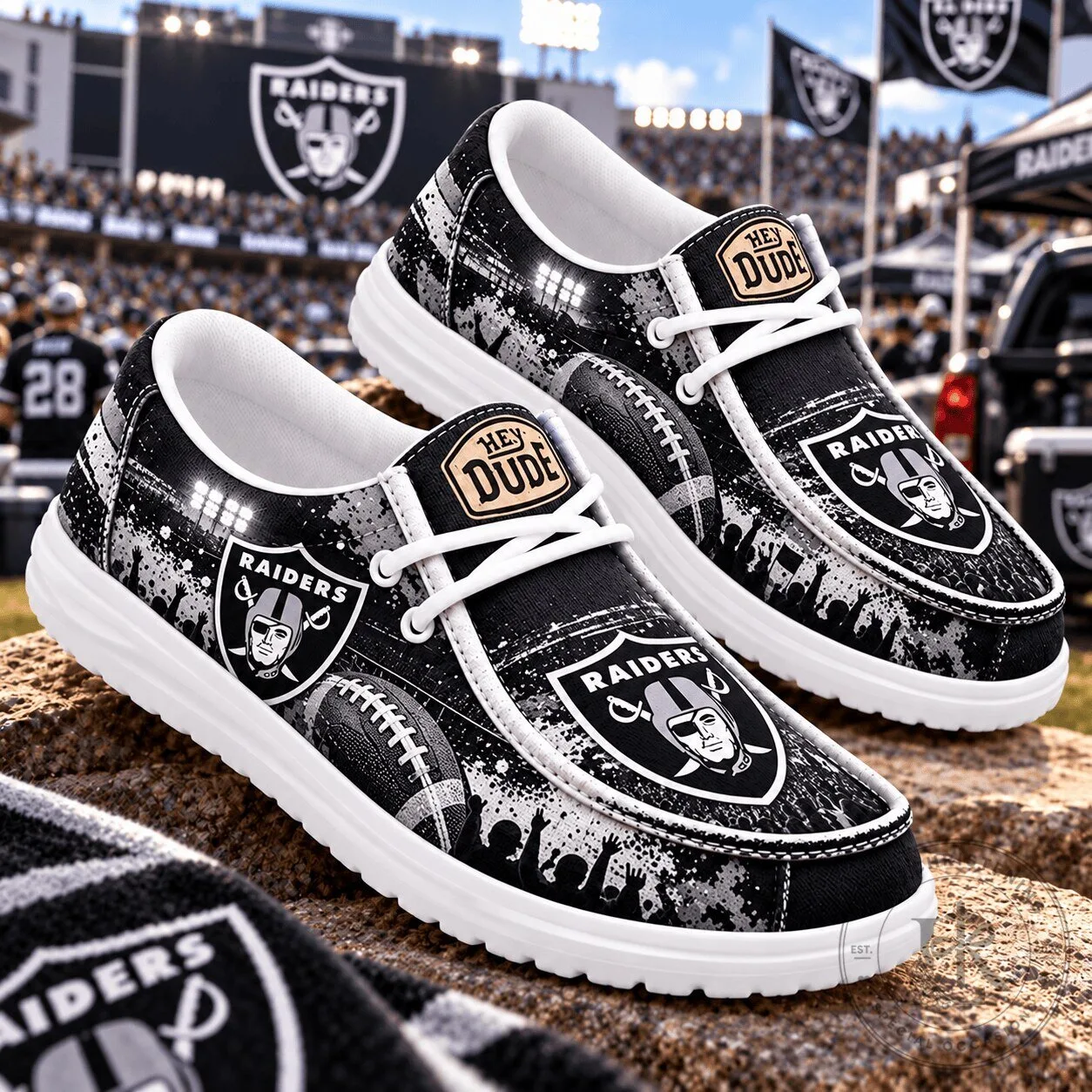 Las Vegas Raiders NFL Football Team Spirit Loafer Shoes for Game Day 2 Las Vegas Raiders NFL Football Team Spirit Loafer Shoes for Game Day