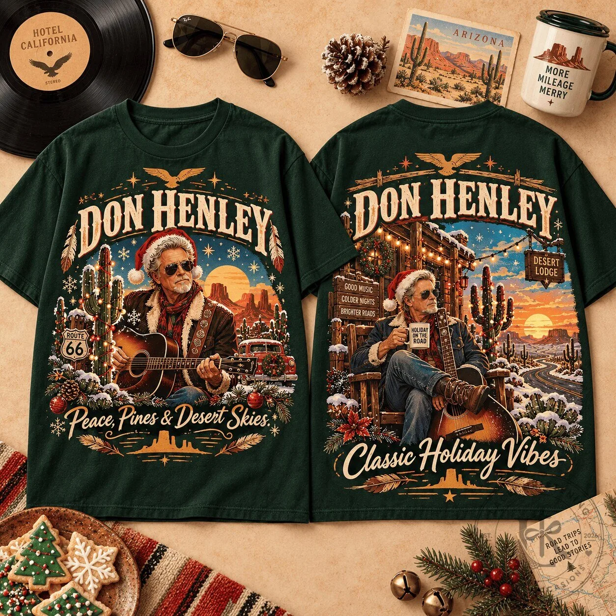 Don Henley Classic Holiday Vibes Peace Pines Desert Skies Christmas T-Shirt