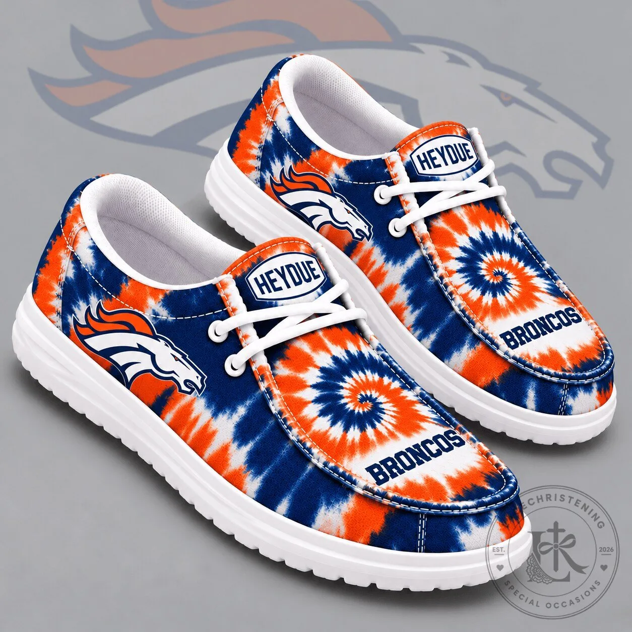Denver Broncos Tie Dye Casual Loafers Shoes for Men and Women 2 Denver Broncos Tie Dye Casual Loafers Shoes for Men and Women