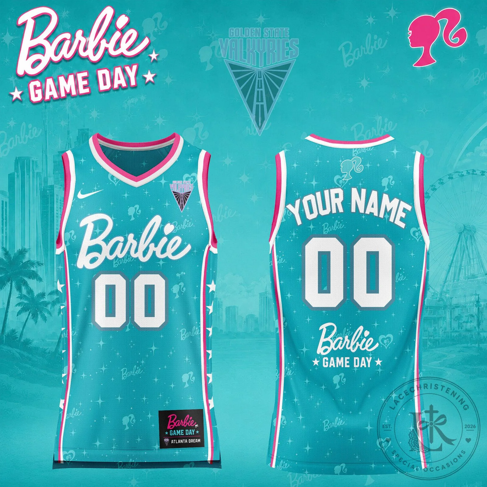 Golden State Valkyries Barbie Game Day Basketball Jersey
