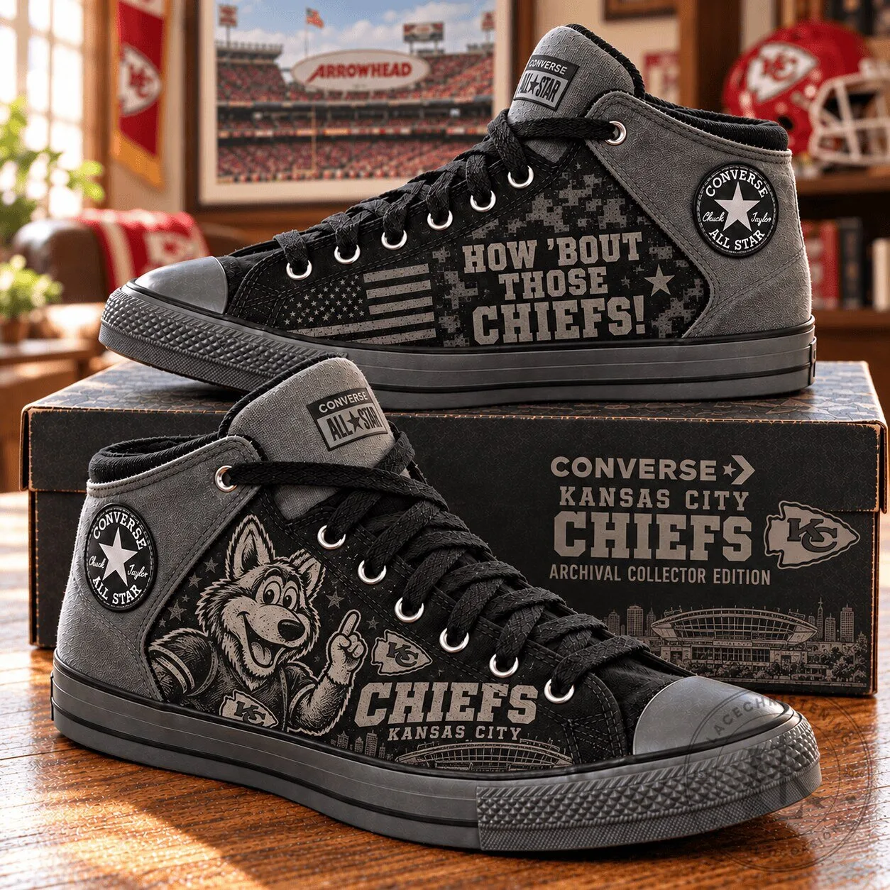 Kansas City Chiefs How 'Bout Those Chiefs Archival Collector Edition Shoes