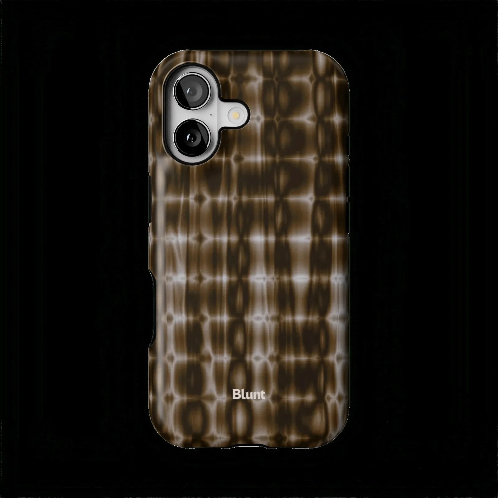 Brown Ripple Pattern Phone Case for iPhone 14 Pro Max
