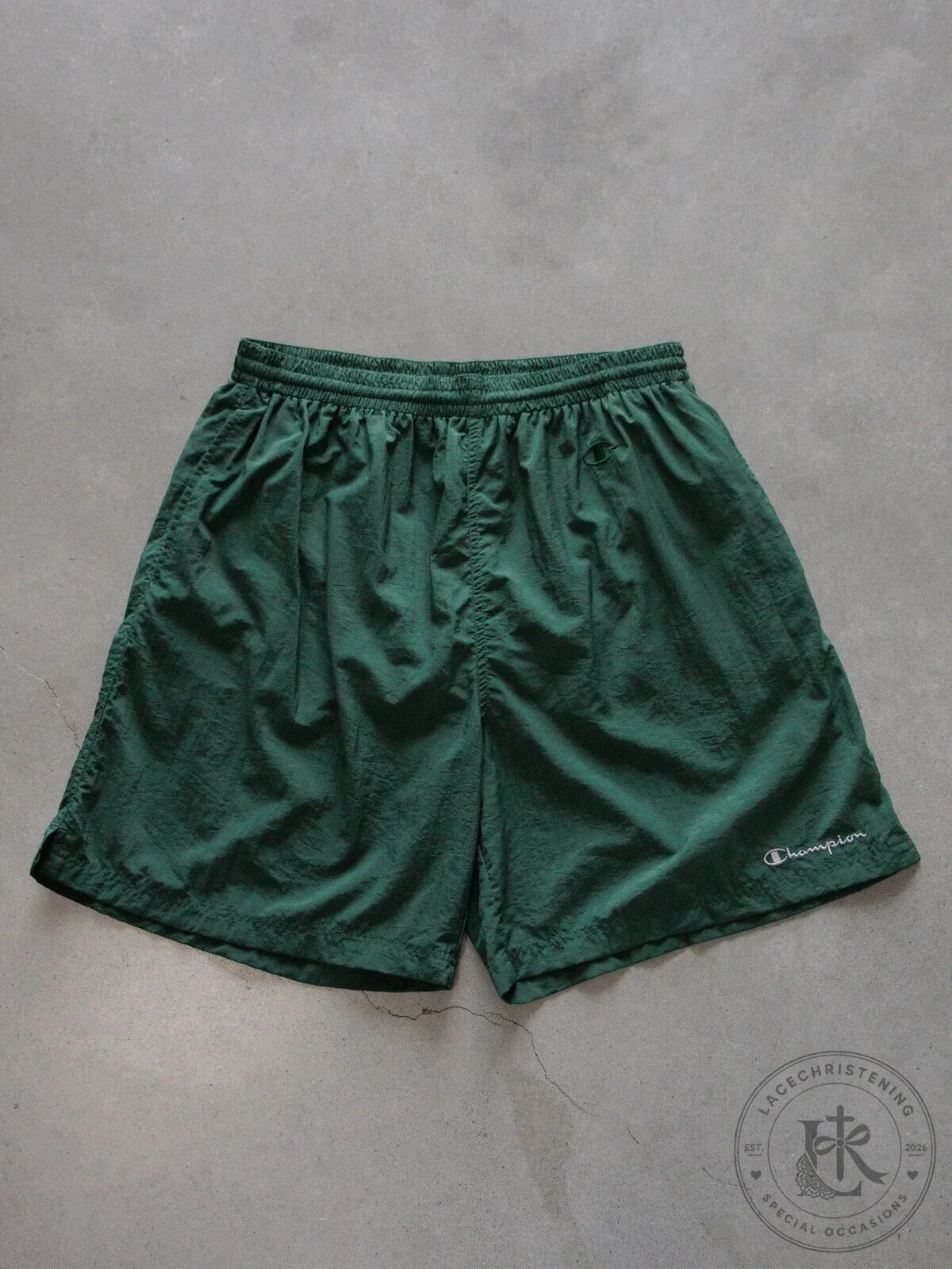 Champion Green Vintage Athletic Shorts for Men