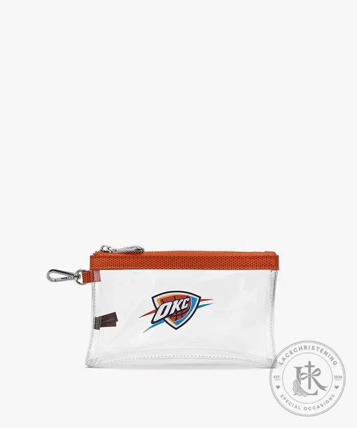 Oklahoma City Thunder Basketball Clear Wristlet Bag Keychain Set 13 Oklahoma City Thunder Basketball Clear Wristlet Bag Keychain Set