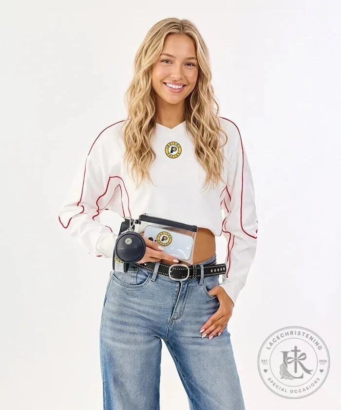 Indiana Pacers Clear Wristlet Set with Round Pouch and Keychain 10 Indiana Pacers Clear Wristlet Set with Round Pouch and Keychain
