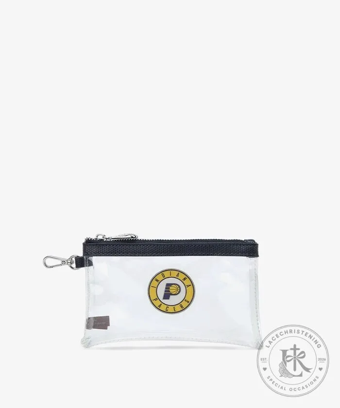 Indiana Pacers Clear Wristlet Set with Round Pouch and Keychain 11 Indiana Pacers Clear Wristlet Set with Round Pouch and Keychain