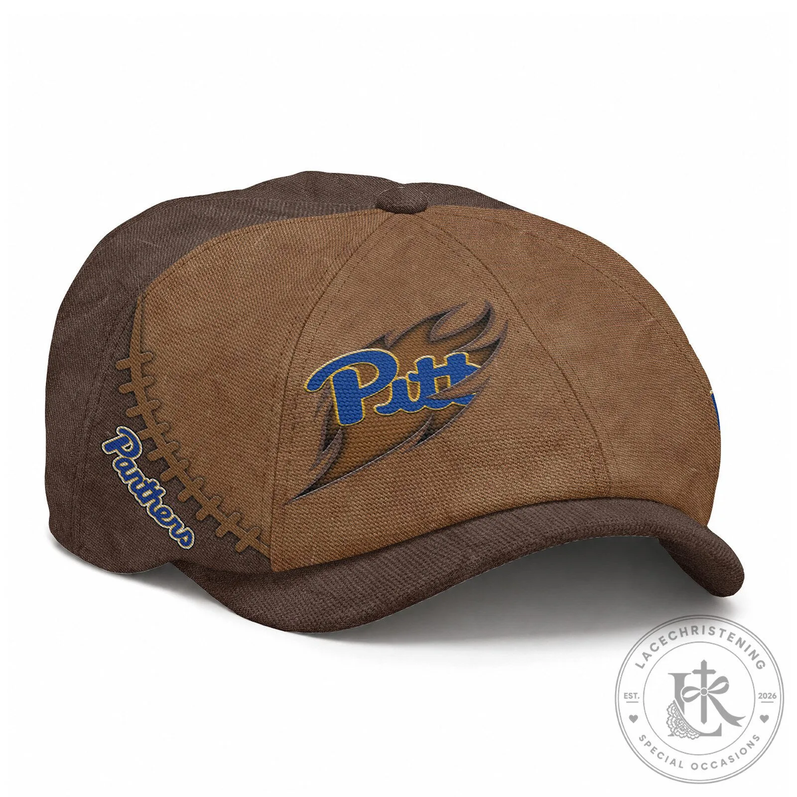 Pittsburgh Panthers Football Style Newsboy Cap for Men and Women