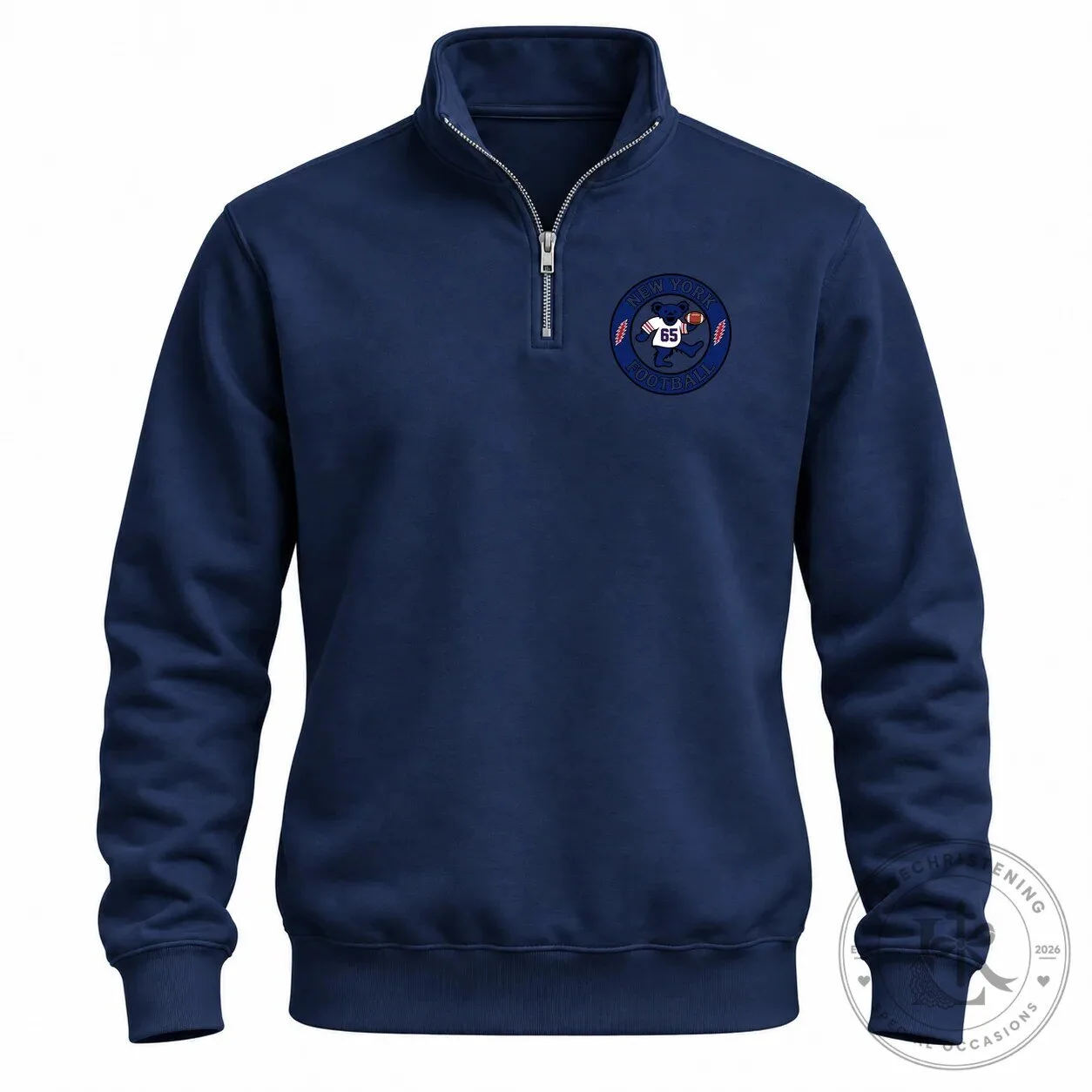 New York Giants Football Dancing Bear Quarter-Zip Sweatshirt 10 New York Giants Football Dancing Bear Quarter-Zip Sweatshirt