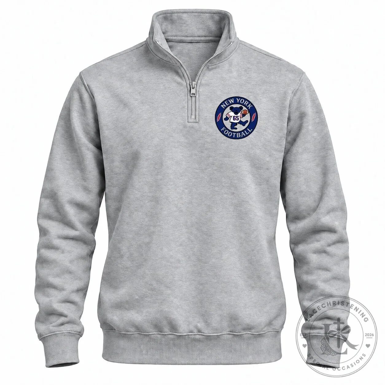 New York Giants Football Dancing Bear Quarter-Zip Sweatshirt 11 New York Giants Football Dancing Bear Quarter-Zip Sweatshirt
