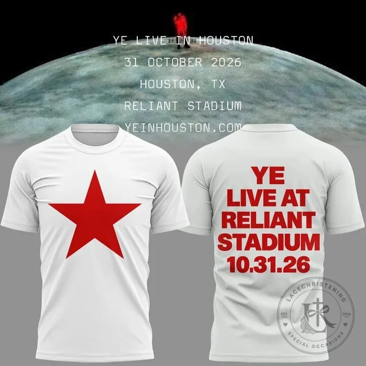 Kanye West Ye Live at Reliant Stadium Houston 2026 Concert T-Shirt